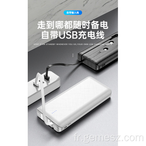 Chargeur 10000mAh Power Bank avec 2 Ports USB